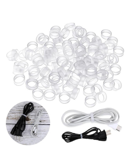 200 Bandas Elásticas Transparentes de Silicona LNYMZD 1.27 cm 200 Bandas Elásticas Transparentes de Silicona LNYMZD 1.27 cm