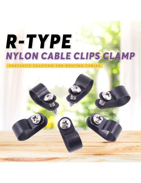 Clips de Cable de Plástico Nylon Swpeet 120 Pcs 13.2mm Negro Clips de Cable de Plástico Nylon Swpeet 120 Pcs 13.2mm Negro