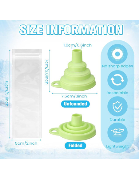 Hoolerry 600 Bolsas de Hielo Desechables con Embudo Silicona 5.1x12.9cm Hoolerry 600 Bolsas de Hielo Desechables con Embudo Silicona 5.1x12.9cm