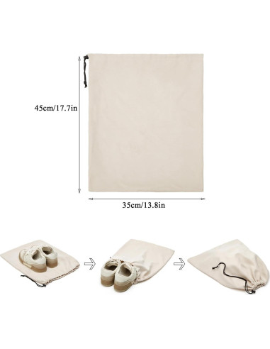 Bolsas de Zapatos de Viaje Lake of Fire 4 Piezas 45x35 cm Beige