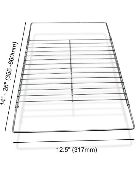Estante de horno ajustable Baudelun 36.8-64.8 cm cromo Estante de horno ajustable Baudelun 36.8-64.8 cm cromo