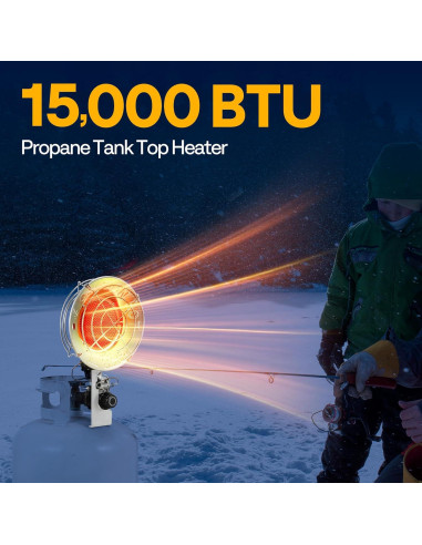 Calentador de Gas Propano VIVOHOME 15,000 BTU Portátil
