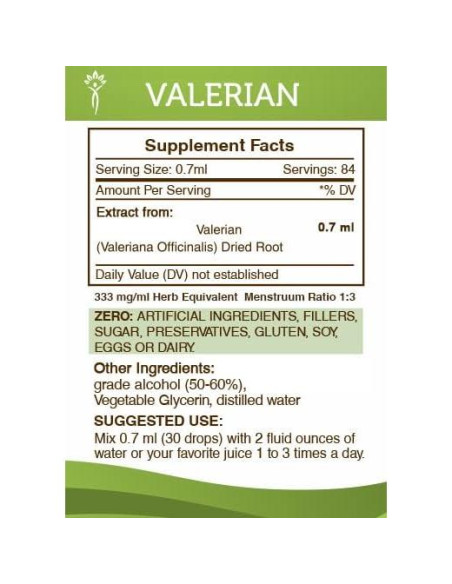 Tintura de Alcohol de Valeriana 675 mg Secretos de la Tribu 59.15 ml Tintura de Alcohol de Valeriana 675 mg Secretos de la Tribu 59.15 ml