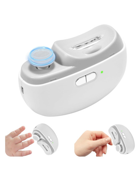 Cortador de Uñas Eléctrico 3 en 1 para Bebés y Adultos Blanco Cortador de Uñas Eléctrico 3 en 1 para Bebés y Adultos Blanco