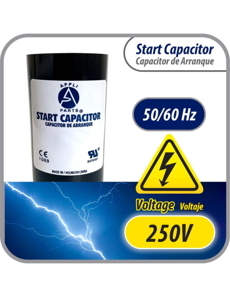 Capacitor de Arranque Appli Parts 80-108 Mfd 250 VAC Universal Capacitor de Arranque Appli Parts 80-108 Mfd 250 VAC Universal