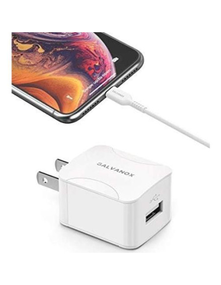 Cargador Galvanox para iPhone 10W con Cable Lightning 1.5m Cargador Galvanox para iPhone 10W con Cable Lightning 1.5m