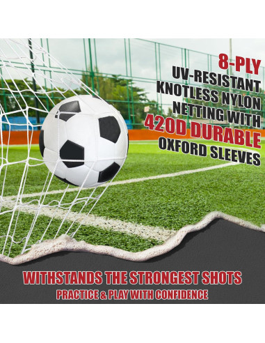 Portería de Fútbol BaseGoal 6x4 FT Plegable con Escalera de Agilidad