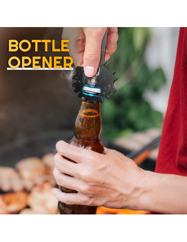 Raspador de Parrilla BBQ HELEMAN 12 en 1 Acero Inoxidable