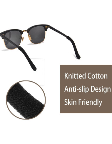 Almohadillas Antideslizantes para Gafas de Algodón - 4 Pzas