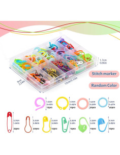 Kit de Marcadores de Puntos de Crochet Hssugi 209 Pcs 2