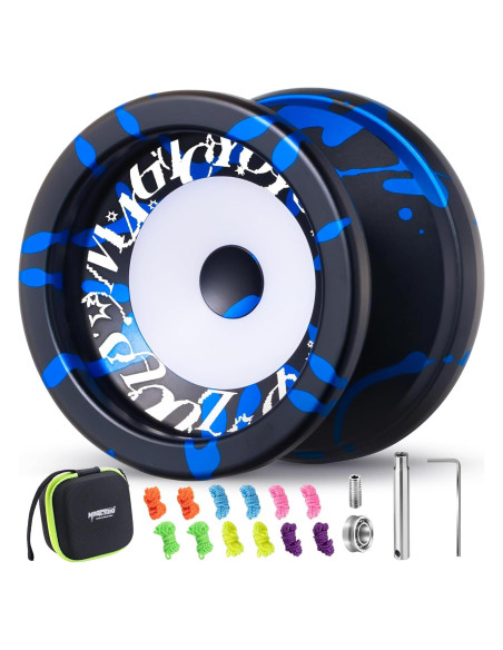 Yoyo Profesional MAGICYOYO V6S Doble Función Negro Azul Yoyo Profesional MAGICYOYO V6S Doble Función Negro Azul