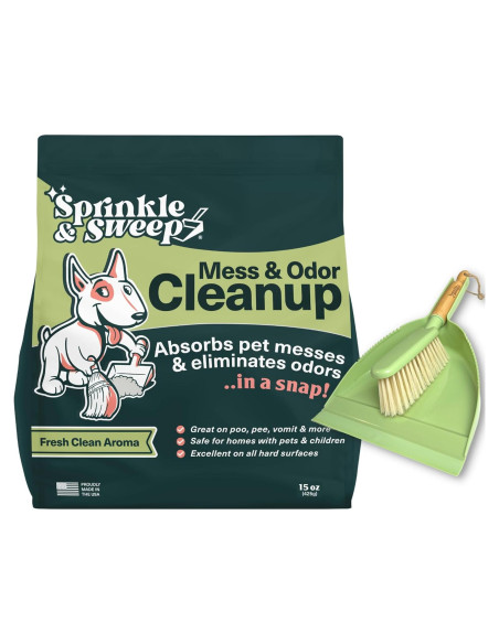 Limpiador de Accidentes de Mascotas Sprinkle & Sweep 15oz Limpiador de Accidentes de Mascotas Sprinkle & Sweep 15oz
