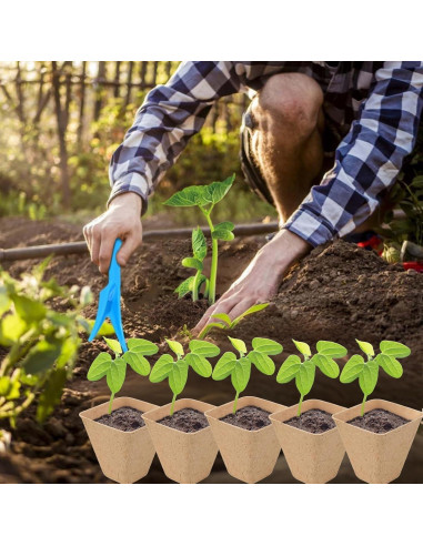 Kit de 120 Macetas de Turba Biodegradables Loongesho 8.13 cm