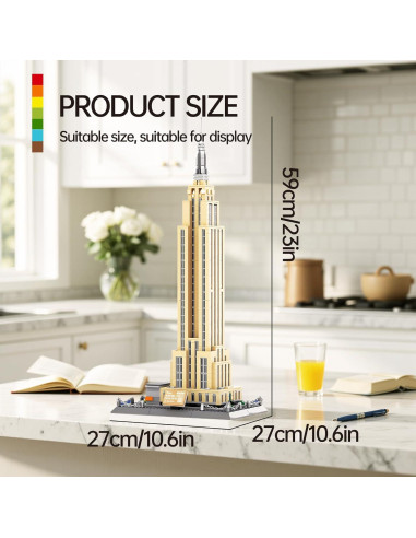 Set de Bloques de Construcción CAXIMSY Empire State 1570 Piezas