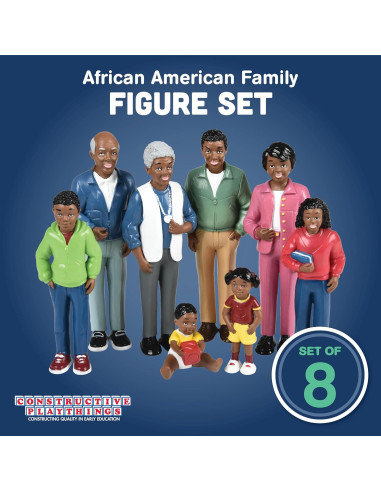 Conjunto de Figuras de Juguete Afroamericanas Creative Minds - 8 Piezas