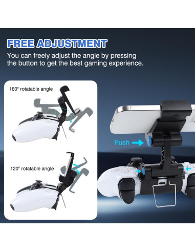 Soporte para Teléfono EasEasy para Controlador PS5 - Negro