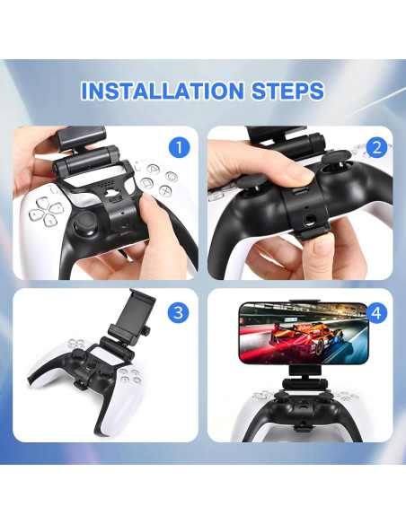 Soporte para Teléfono EasEasy para Controlador PS5 - Negro Soporte para Teléfono EasEasy para Controlador PS5 - Negro