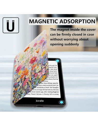 Funda MOROCK para Kindle Paperwhite 11 Gen 2021, Flores