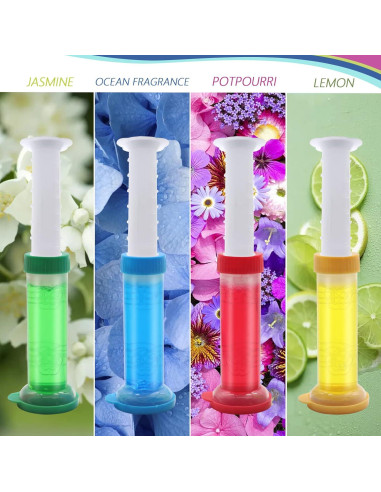 Sello de Gel para Inodoro Ayipaqen 4PCS Aroma Jazmín