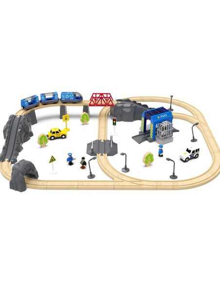 Juego de Tren de Madera HYPERLIVING Operado por Batería 3 Figuras Juego de Tren de Madera HYPERLIVING Operado por Batería 3 Figuras