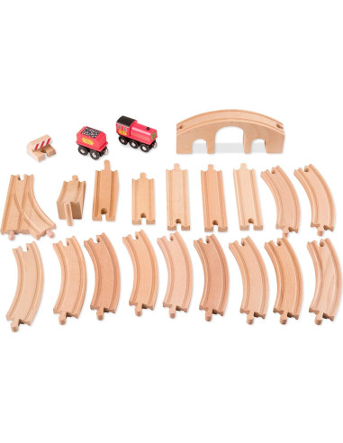 Juego de Tren de Madera Melissa & Doug 22 Piezas