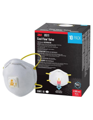 Respirador Particulado 3M N95 8511, Paquete de 10 Unidades