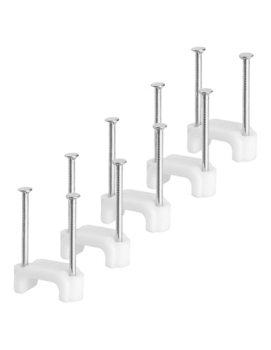 Clips de Cable Bates 200 pcs 12mm Blanco para Pared