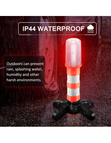 Kit de Bengalas LED de Emergencia OurLeeme - 2 Juegos Naranja