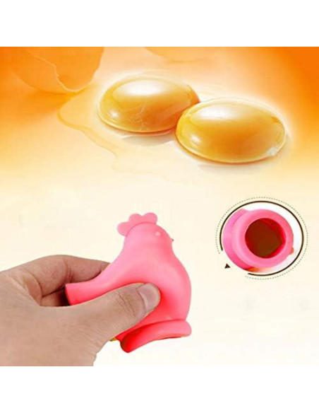 Separador de Huevos de Silicona IKAAR Rojo Portátil 6x7.5cm Separador de Huevos de Silicona IKAAR Rojo Portátil 6x7.5cm