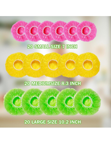 Cubiertas Elásticas Reutilizables para Tazones mwellewm - 60 Piezas
