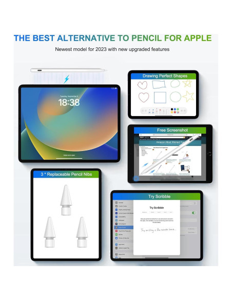 Lápiz HATOKU 2da Generación Carga Inalámbrica para iPad Lápiz HATOKU 2da Generación Carga Inalámbrica para iPad