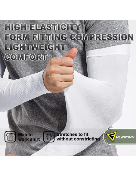 Mangas de Protección Solar UV Newbyinn 2 Paquetes Negro Mangas de Protección Solar UV Newbyinn 2 Paquetes Negro