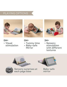 Libro Sensorial Boca Abajo Taf Toys - Texturas y Espejo 0-6 Meses 2