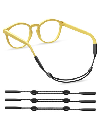 Correa Ajustable para Gafas FOFALY Niños 24.1 cm Negro 3Pcs