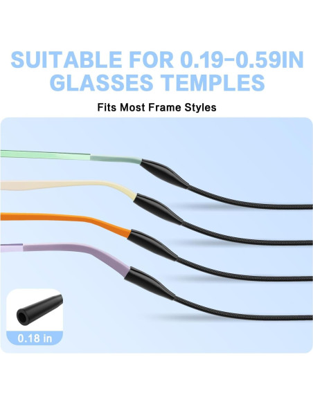 Correa Ajustable para Gafas FOFALY Niños 24.1 cm Negro 3Pcs Correa Ajustable para Gafas FOFALY Niños 24.1 cm Negro 3Pcs
