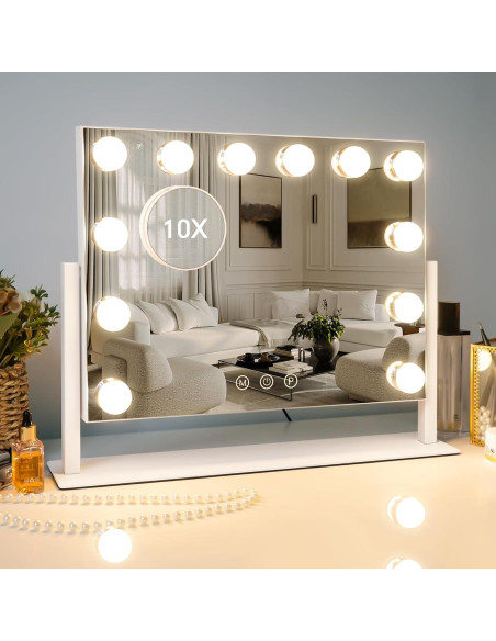 Espejo de Tocador Kottova LED 15.7"x11.8" 3 Colores Ajustables Espejo de Tocador Kottova LED 15.7"x11.8" 3 Colores Ajustables