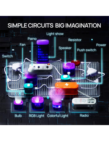 Kit de Circuitos Eléctricos Science Can para Niños 80 Experimentos Kit de Circuitos Eléctricos Science Can para Niños 80 Experimentos