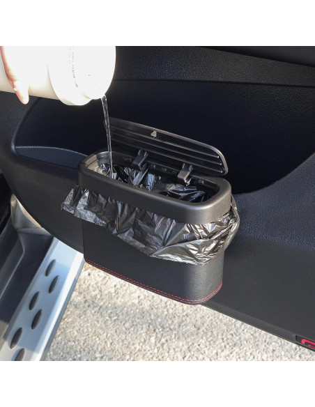 Basurero de coche Figpade con tapa y 30 bolsas - 17.8L Basurero de coche Figpade con tapa y 30 bolsas - 17.8L