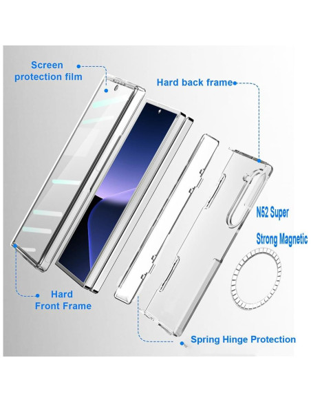 Funda MSOTES para Galaxy Z Fold 7 con MagSafe y protector 9H Funda MSOTES para Galaxy Z Fold 7 con MagSafe y protector 9H