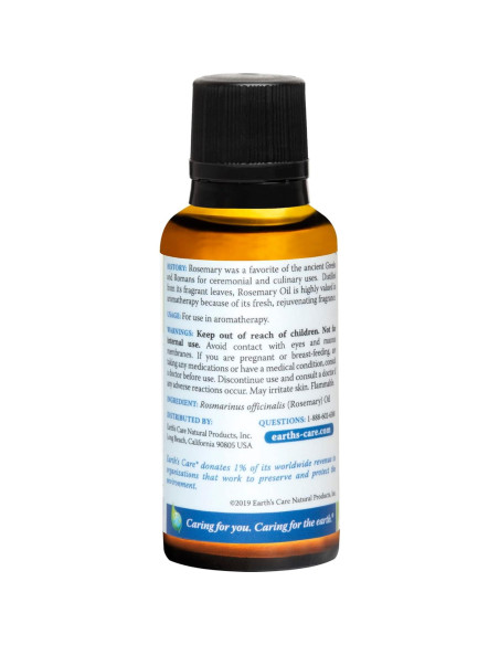 Aceite Esencial de Romero Puro Earth's Care 29.57 ml Aceite Esencial de Romero Puro Earth's Care 29.57 ml