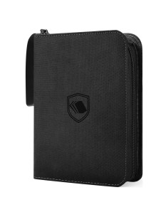 Álbum de Cartas Pemocyny 4 Bolsillos Negro - PU Resistente