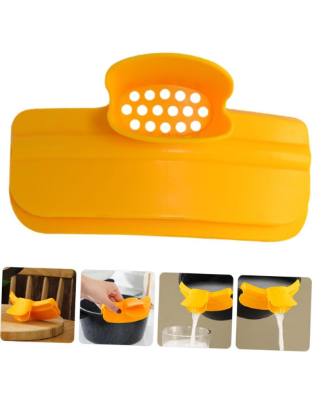 Embudo de Vertido de Silicona TOPPERFUN 13x7x4 cm Amarillo Embudo de Vertido de Silicona TOPPERFUN 13x7x4 cm Amarillo