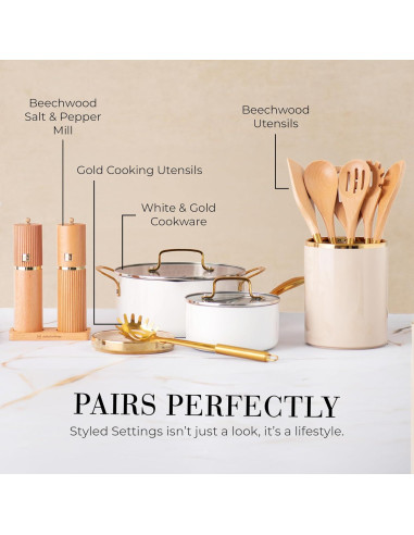 Soporte de Utensilios de Cocina Styled Settings Beige 2.25 kg