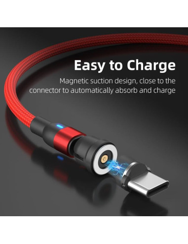 Cable de Carga Magnético Bithai Tipo C 0.49m - 2 Piezas