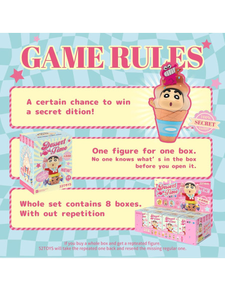 Figura de Acción 52TOYS Crayon Shinchan 8cm Kawaii Coleccionable Figura de Acción 52TOYS Crayon Shinchan 8cm Kawaii Coleccionable