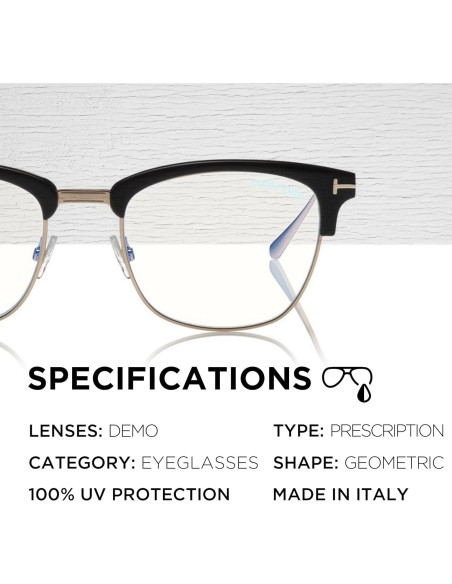 Marco de Gafas Tom Ford FT5590-F-B Cuadradas + Kit de Limpieza Marco de Gafas Tom Ford FT5590-F-B Cuadradas + Kit de Limpieza