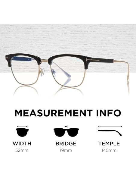 Marco de Gafas Tom Ford FT5590-F-B Cuadradas + Kit de Limpieza Marco de Gafas Tom Ford FT5590-F-B Cuadradas + Kit de Limpieza