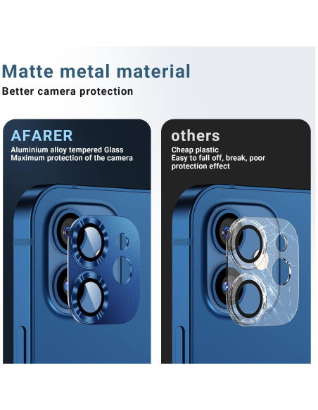 Protector de Lente de Cámara AFARER para iPhone 12 - Vidrio Templado 9H Protector de Lente de Cámara AFARER para iPhone 12 - Vidrio Templado 9H