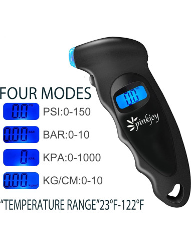 Medidor Digital de Presión de Neumáticos PINKJOY 150 PSI