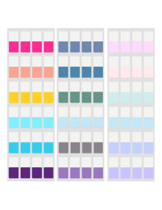 Pestañas Adhesivas de Índice TuNan 720 Piezas 1.27 cm 18 Colores